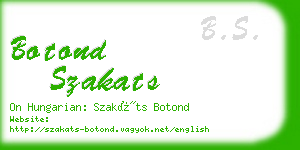 botond szakats business card